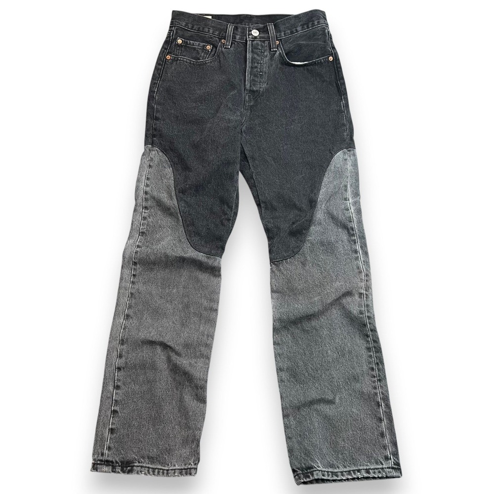 Levis Premium 501 Western Two Tone Colorblock Jeans
